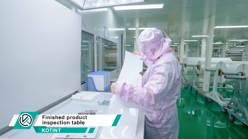 Finished product inspection table